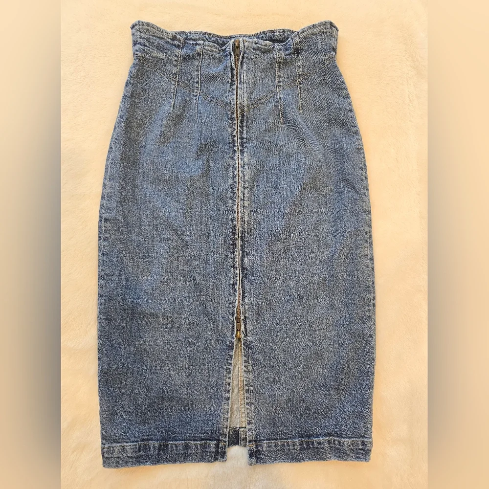 Rebecca Taylor La Vie High Waist Denim Pencil Skirt Size 29 - Picture 8 of 11